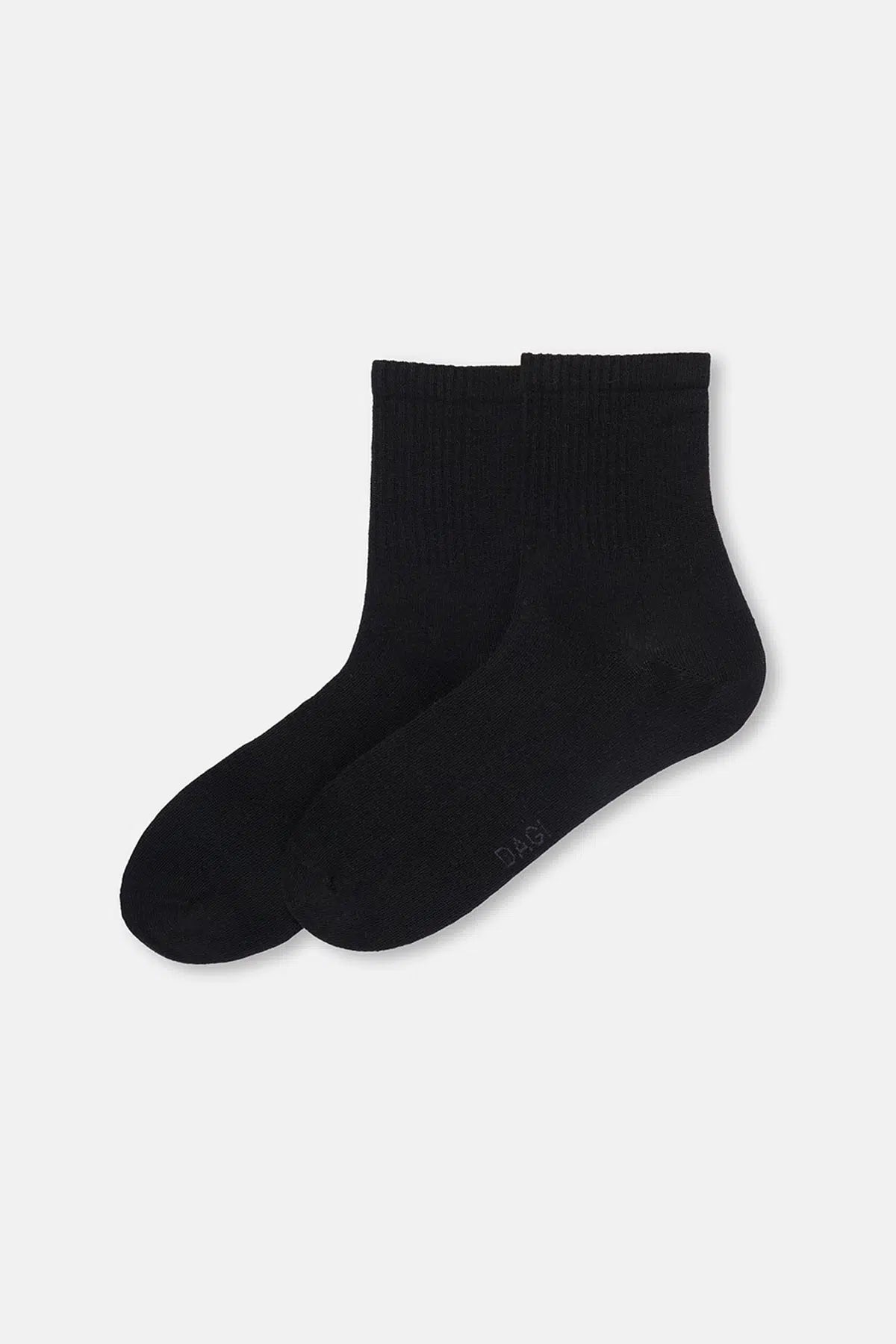 Beyaz-Siyah Erkek 2'li Spor Çorap