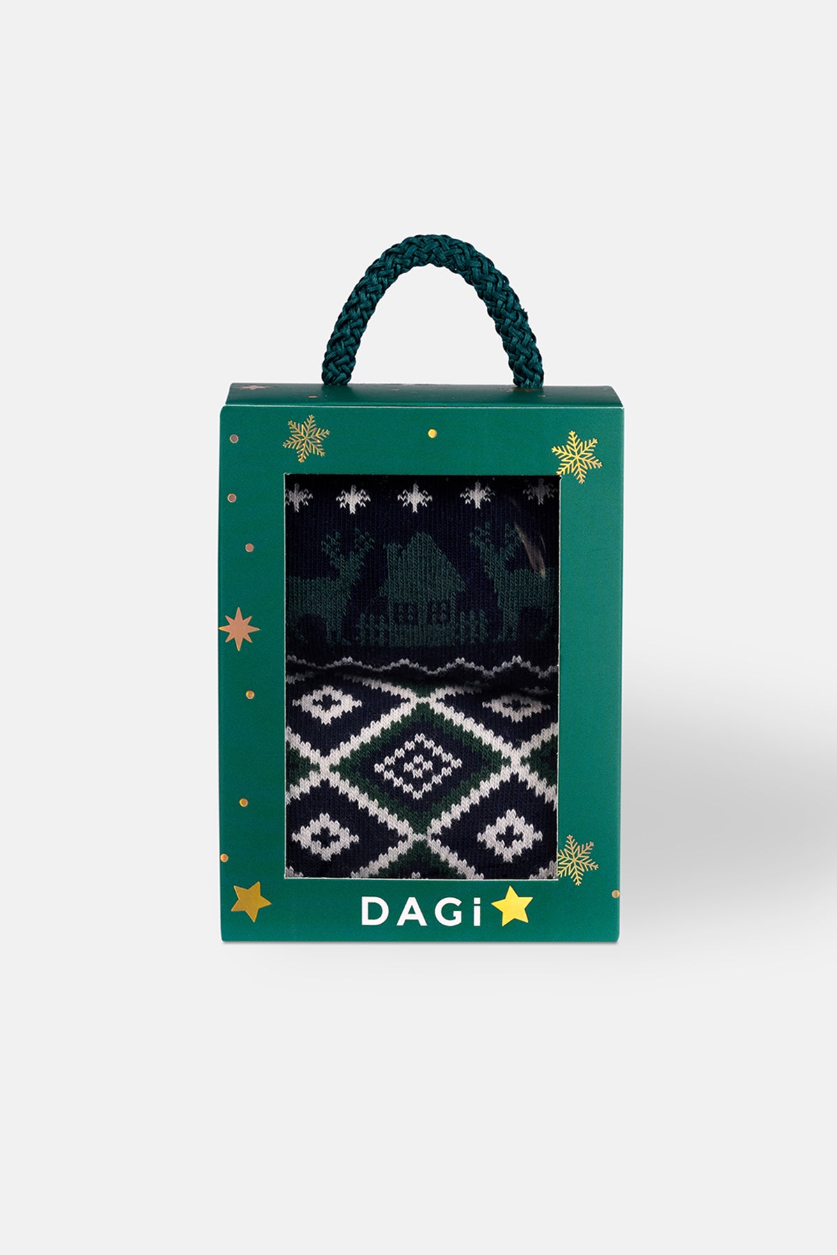 ERKEK 2'Lİ EV DESENLİ YILBAŞI ÇORAP