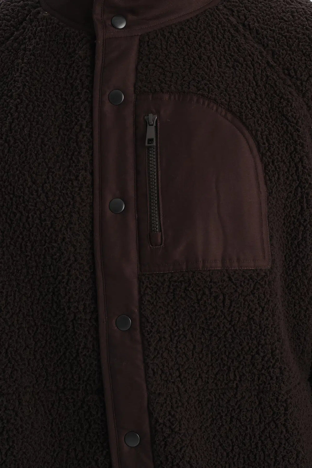 Kahverengi Erkek Önden Fermuarlı Polar Mont