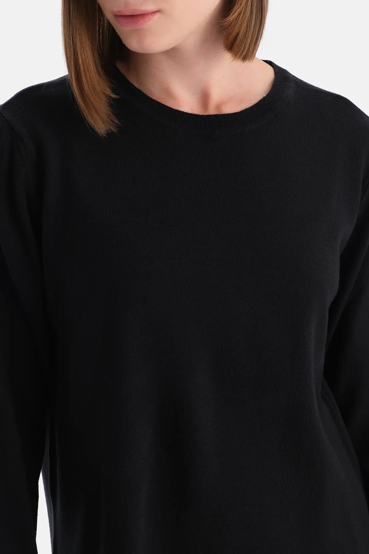 Siyah Travel Biye Detaylı Sweathsirt