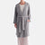 Açık Gri Uzun Kollu Şönil Örme Sabahlık