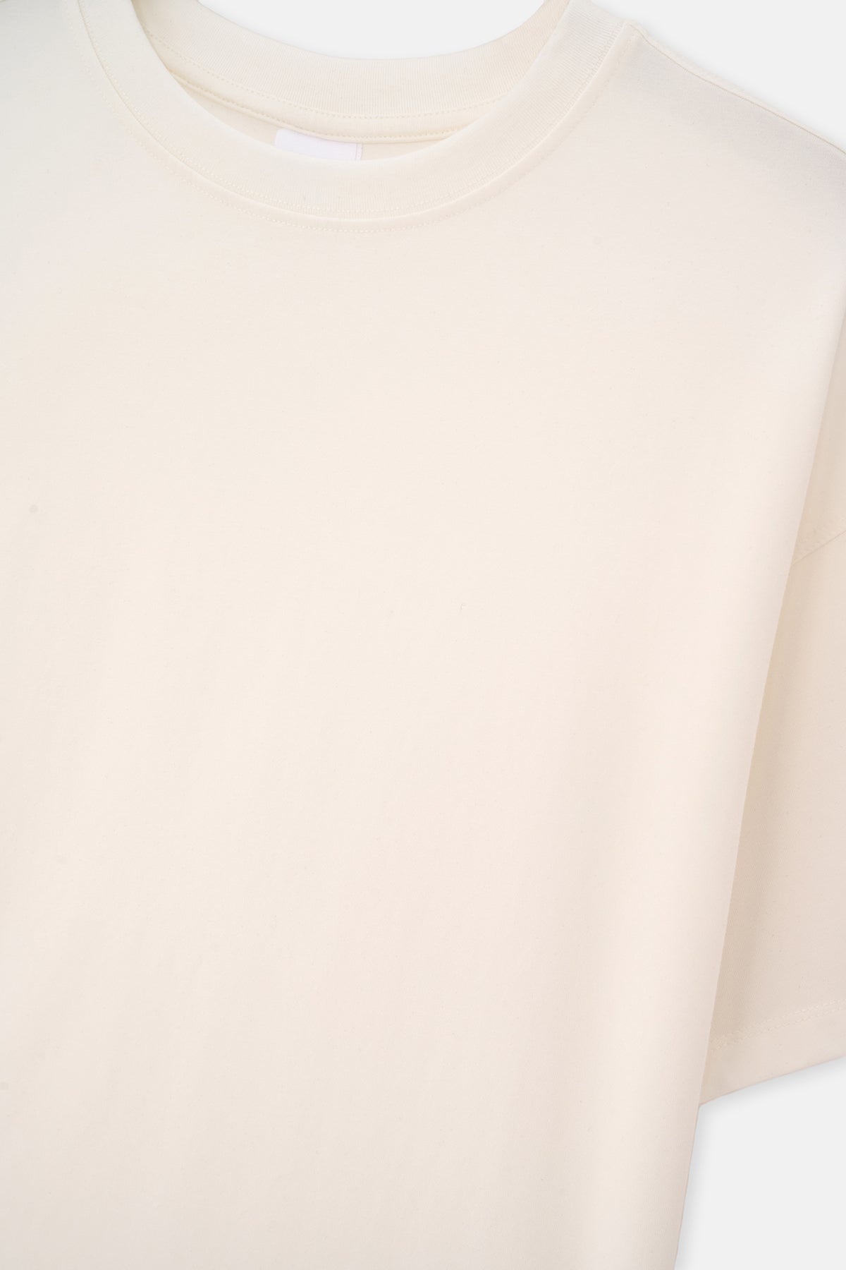 Beyaz Kadın Bisiklet Yaka Tişört