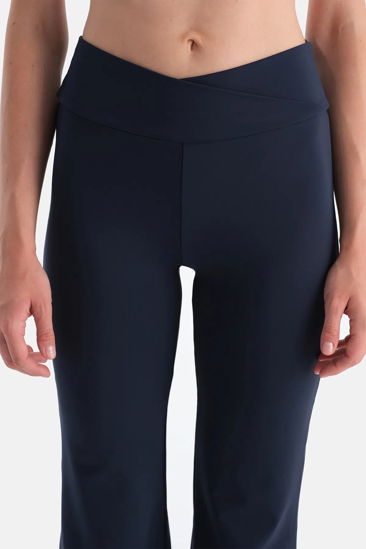 Lacivert Kadın Ispanyol Paça Tayt