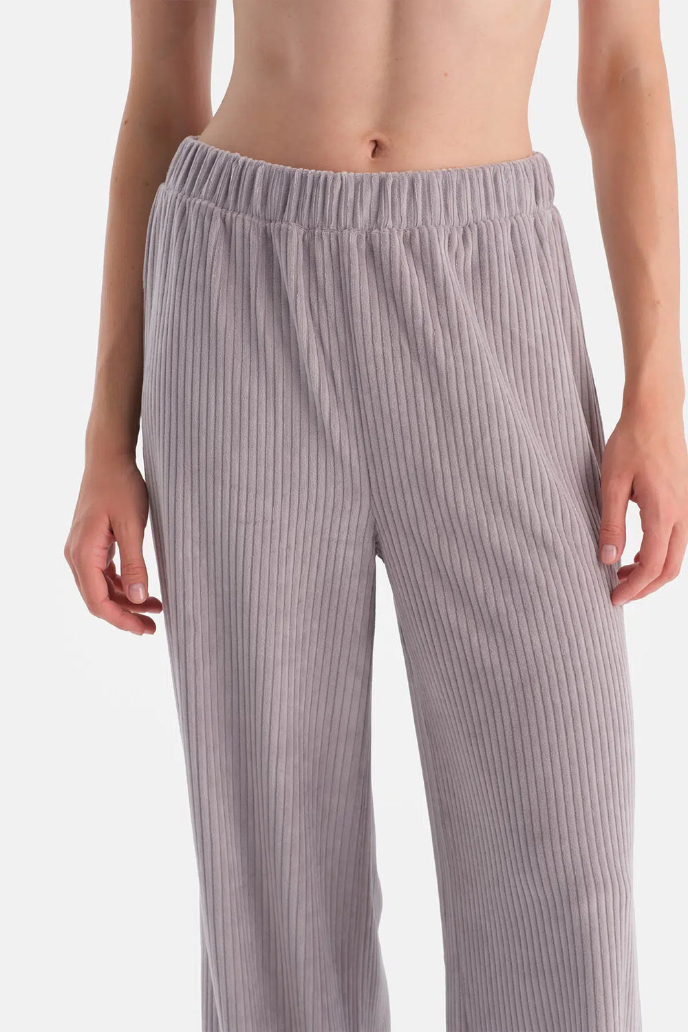 Açık Lila Kadife Pantolon