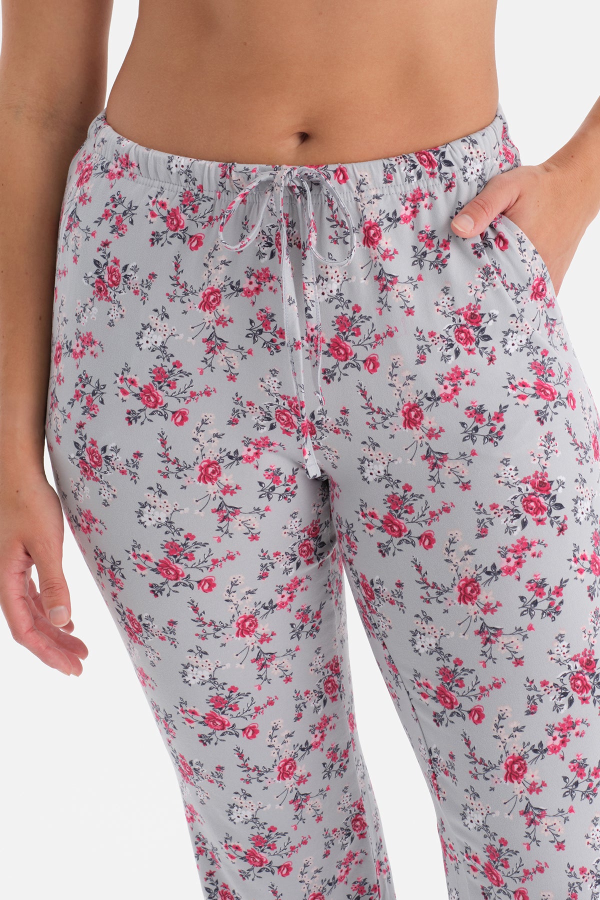 ÇİÇEKLİ TERMAL PİJAMA TAKIMI