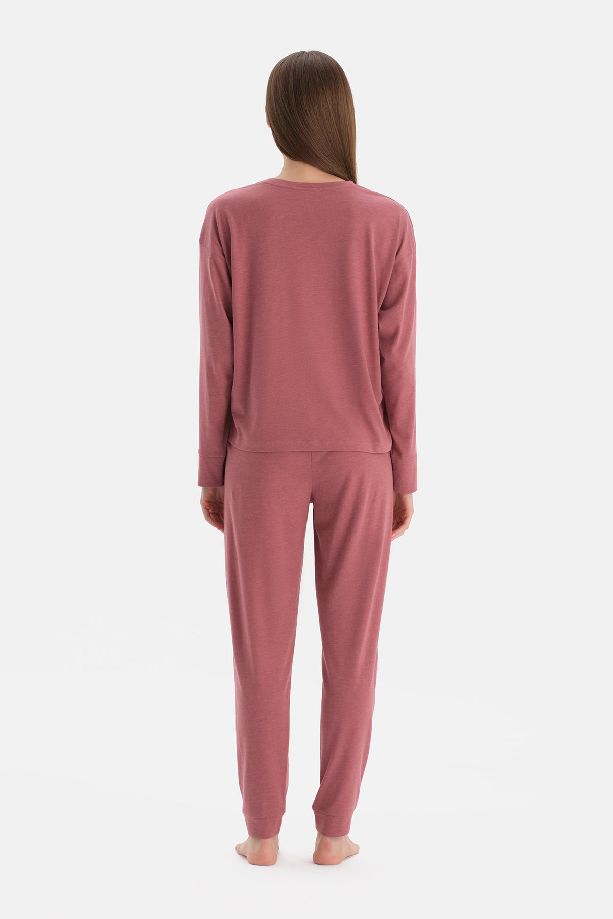 Kiremit Uzun Kollu Tişört Pantolon Takım