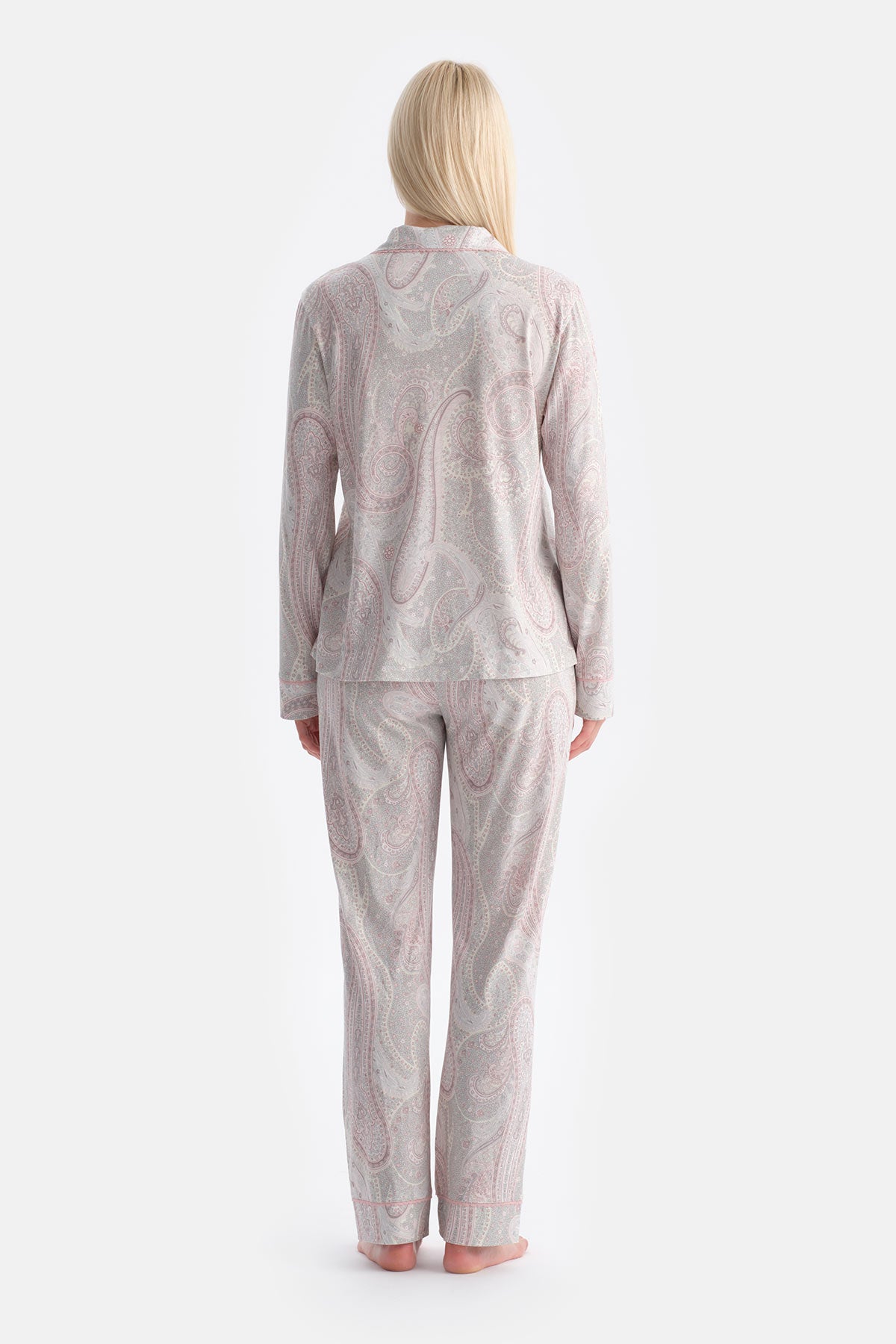 Multicolor Şal Desenli Gömlek Pantolon Takım