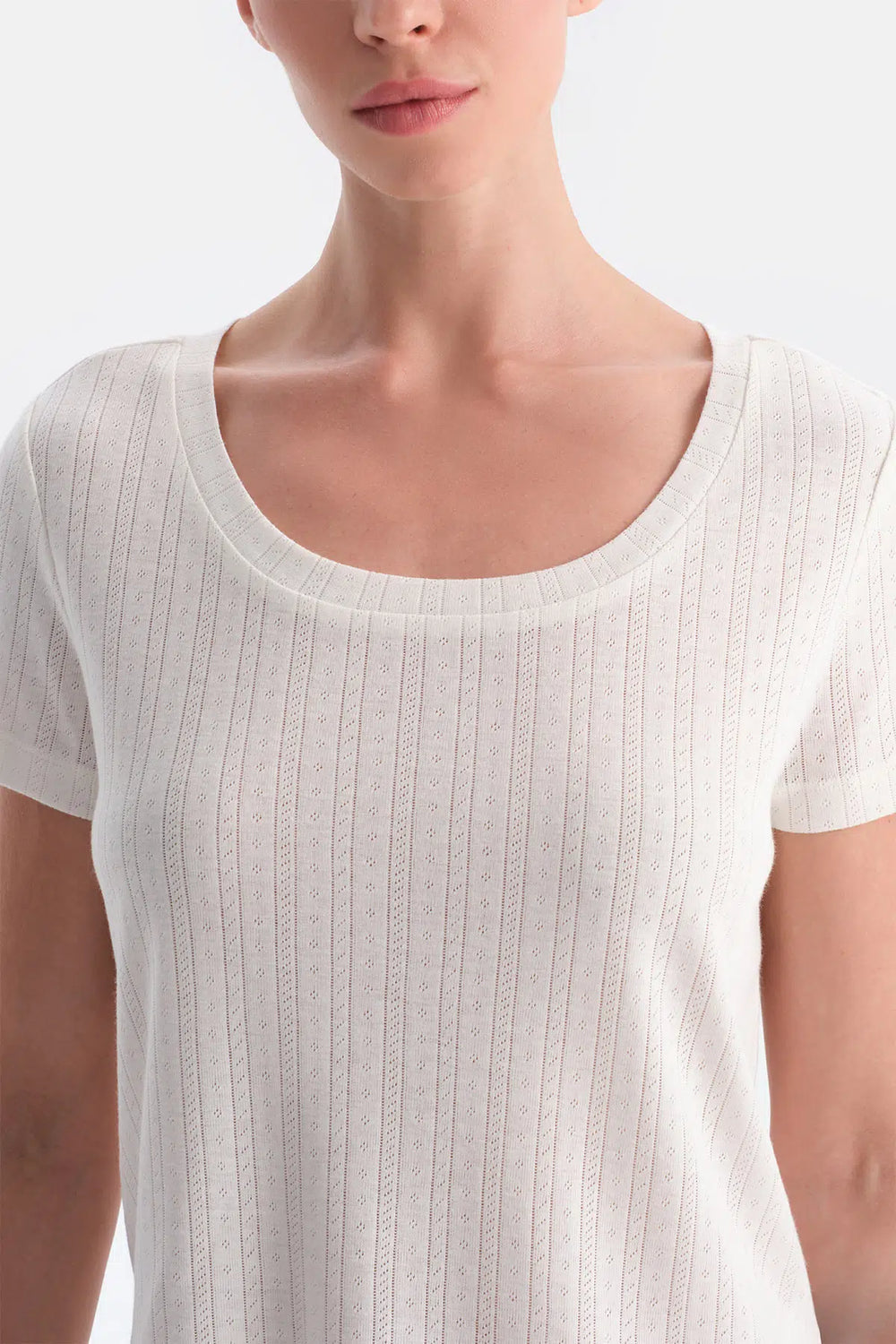 Ekru Pointel Tişört Pantolon Takım