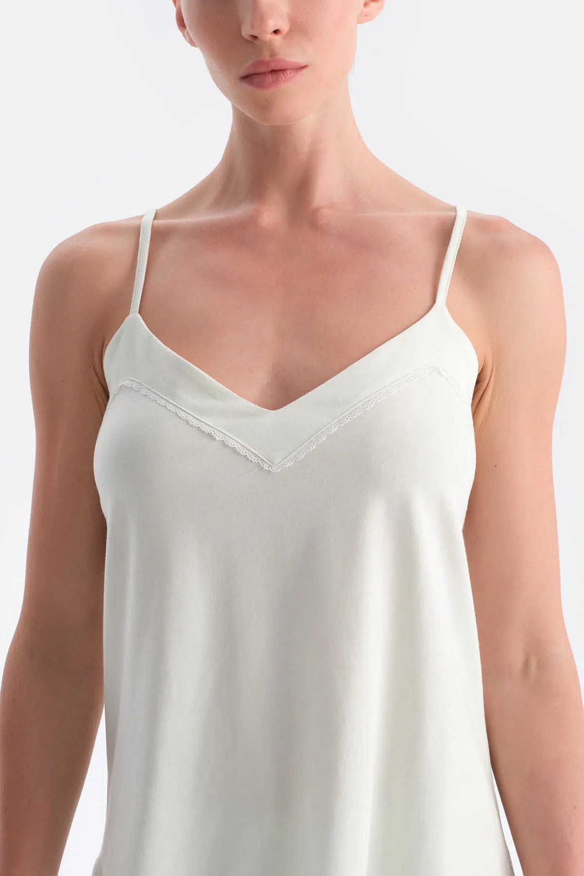 Su Yeşili Dantel Detaylı Atlet Pantolon Takım