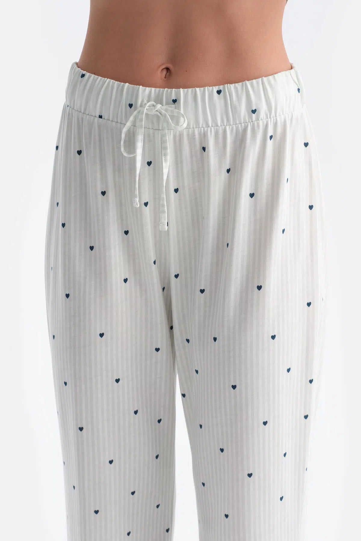 Su Yeşili Kalpli Gömlek Pantolon Takım