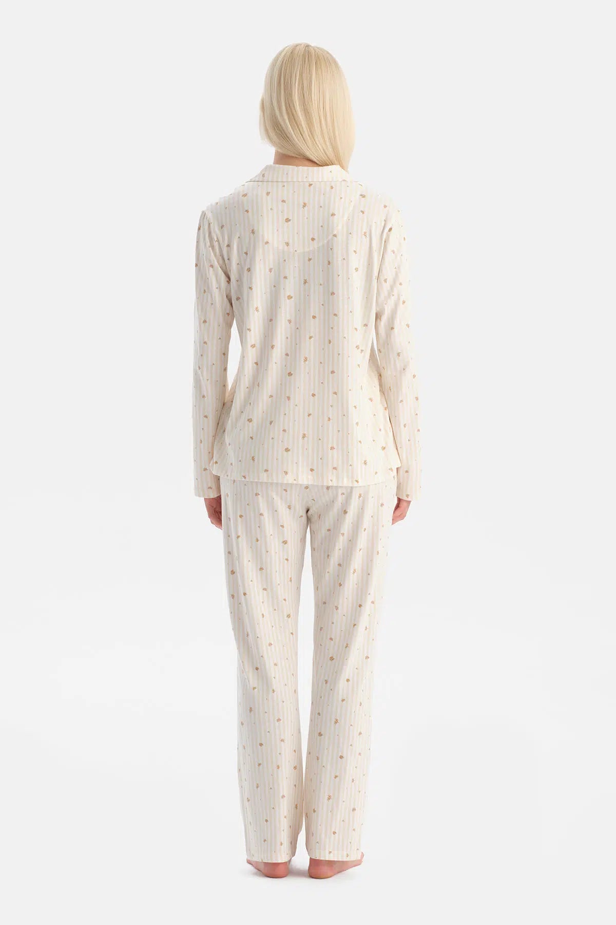 ÇİÇEK DESENLİ GÖMLEK PANTOLON TAKIM