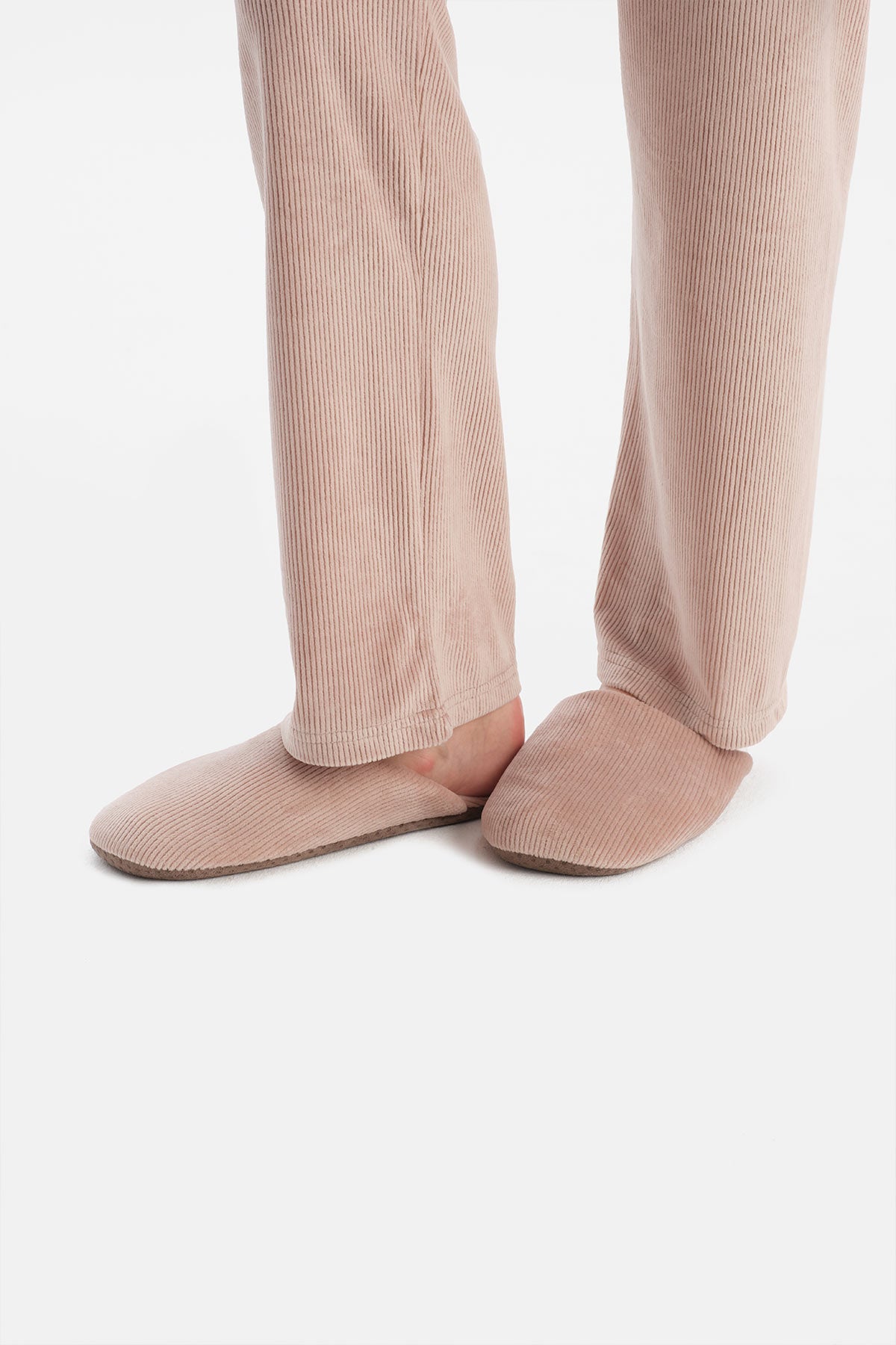 Mürdüm Travel Ribli Kadife Gömlek Pantolon Pijama Seti