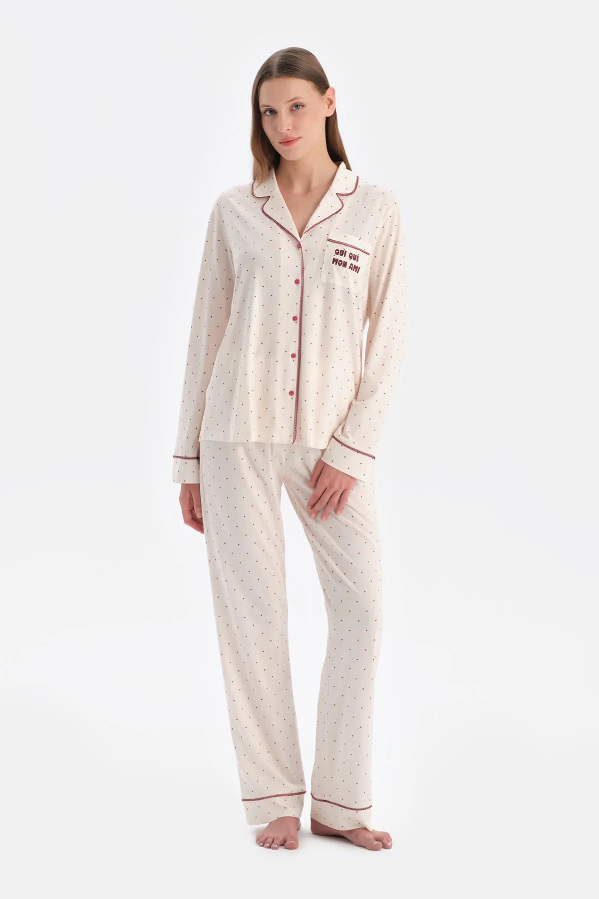 KALP DESENLİ GÖMLEK PANTOLON TAKIM