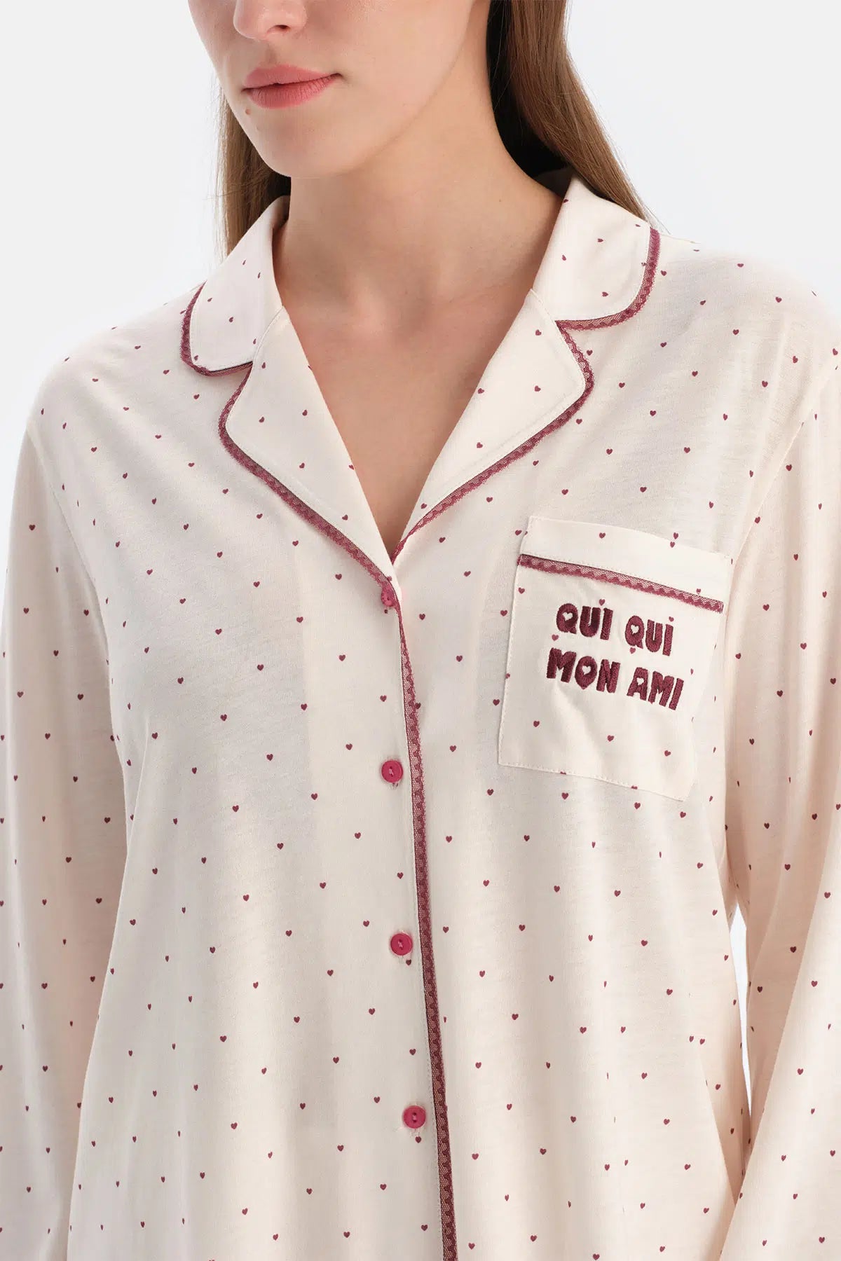 KALP DESENLİ GÖMLEK PANTOLON TAKIM