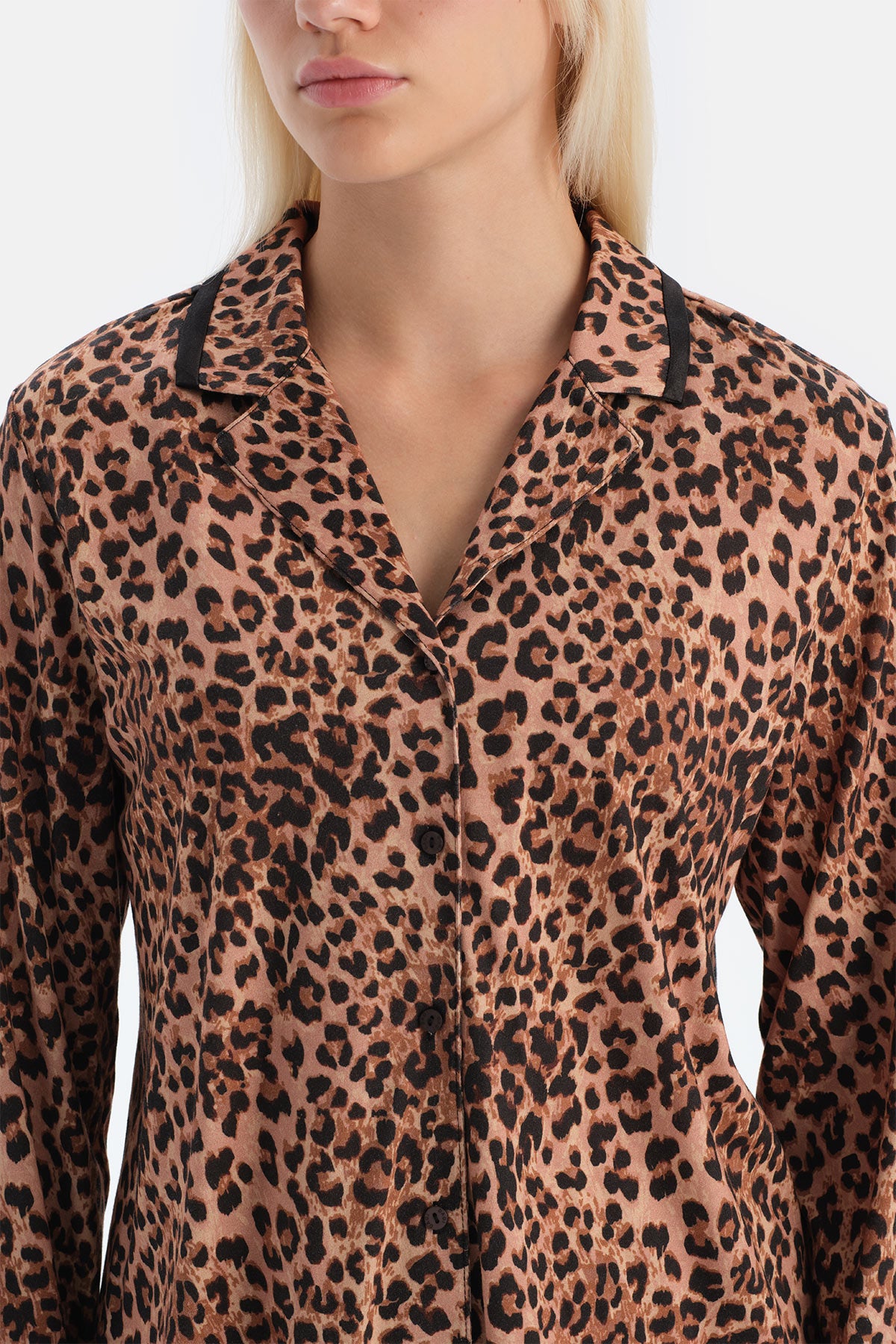 LEOPAR DESENLİ GÖMLEK PANTOLON TAKIM