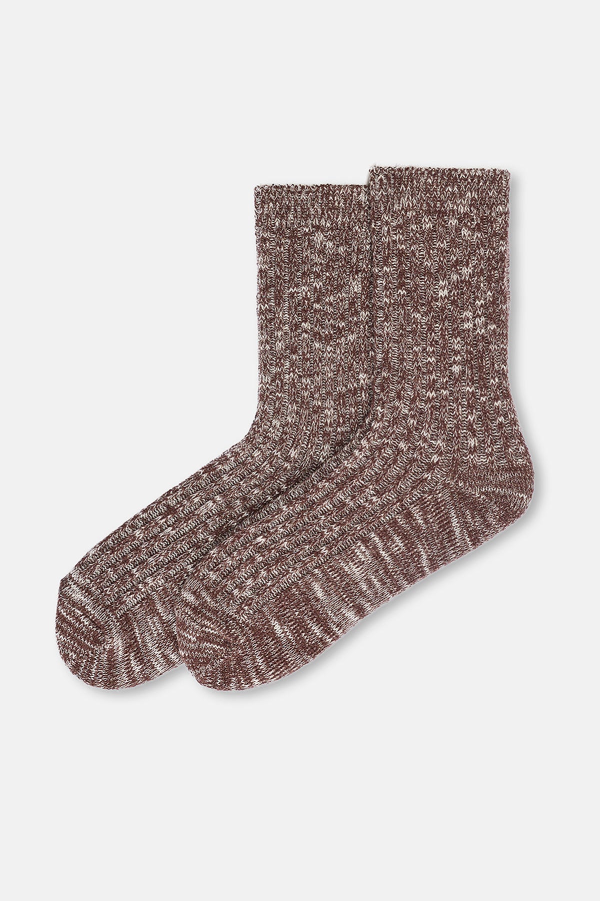 Kahverengi Kadın Pamuklu Kışlık Çorap