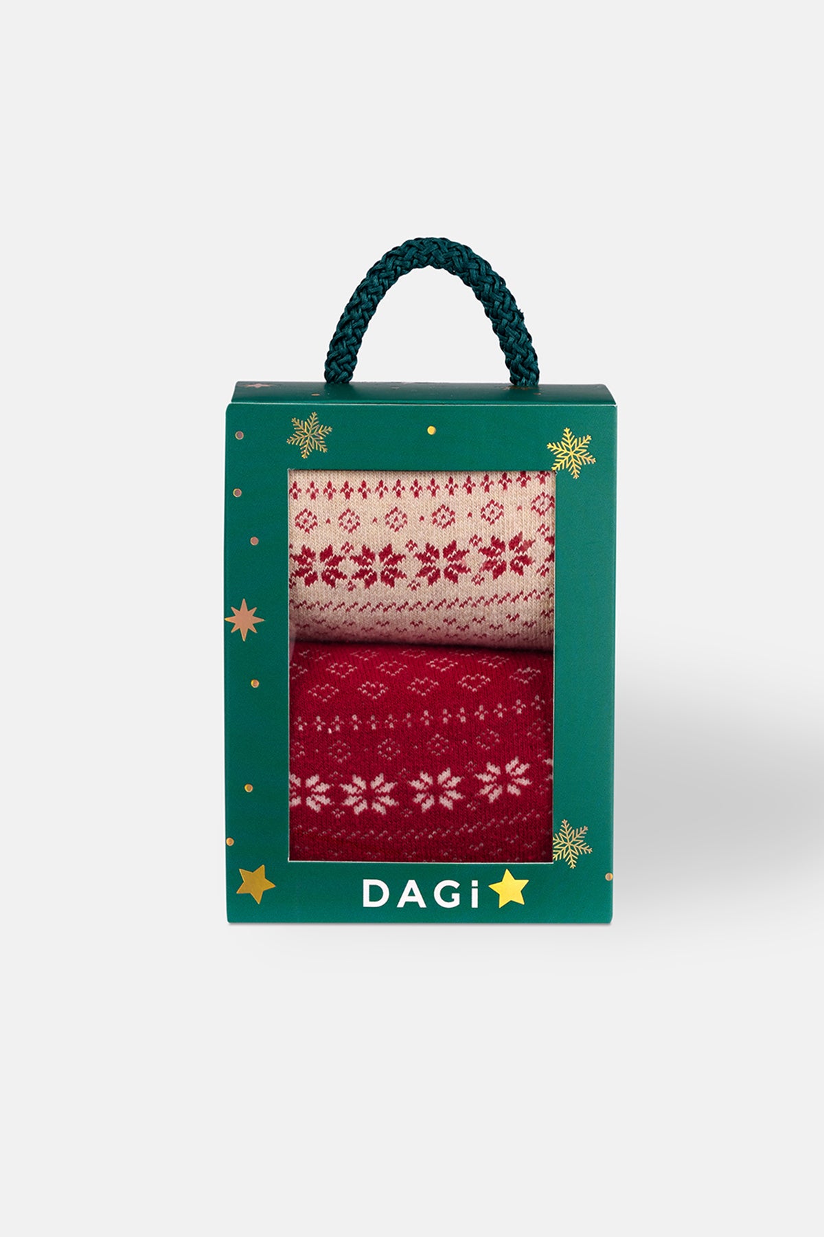 KADIN 2'Lİ KAR DESENLİ HAVLU ÇORAP