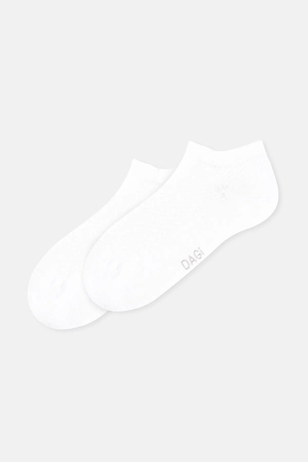 Beyaz Kadın 2'li Petek Desenli Patik Çorap