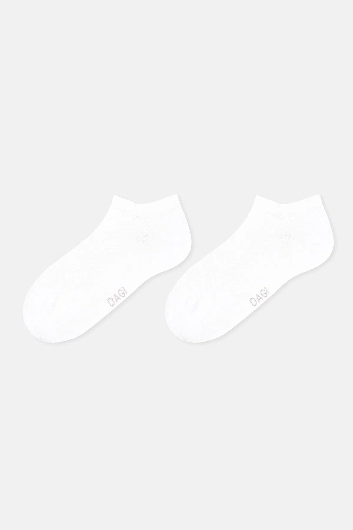Beyaz Kadın 2'li Petek Desenli Patik Çorap