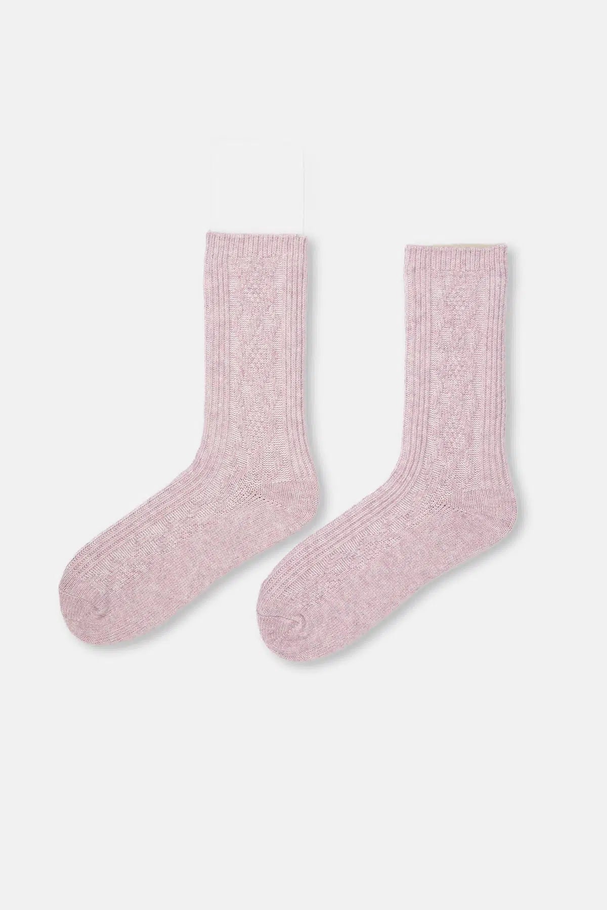 KADIN ÖRGÜ DESENLİ COSY ÇORAP