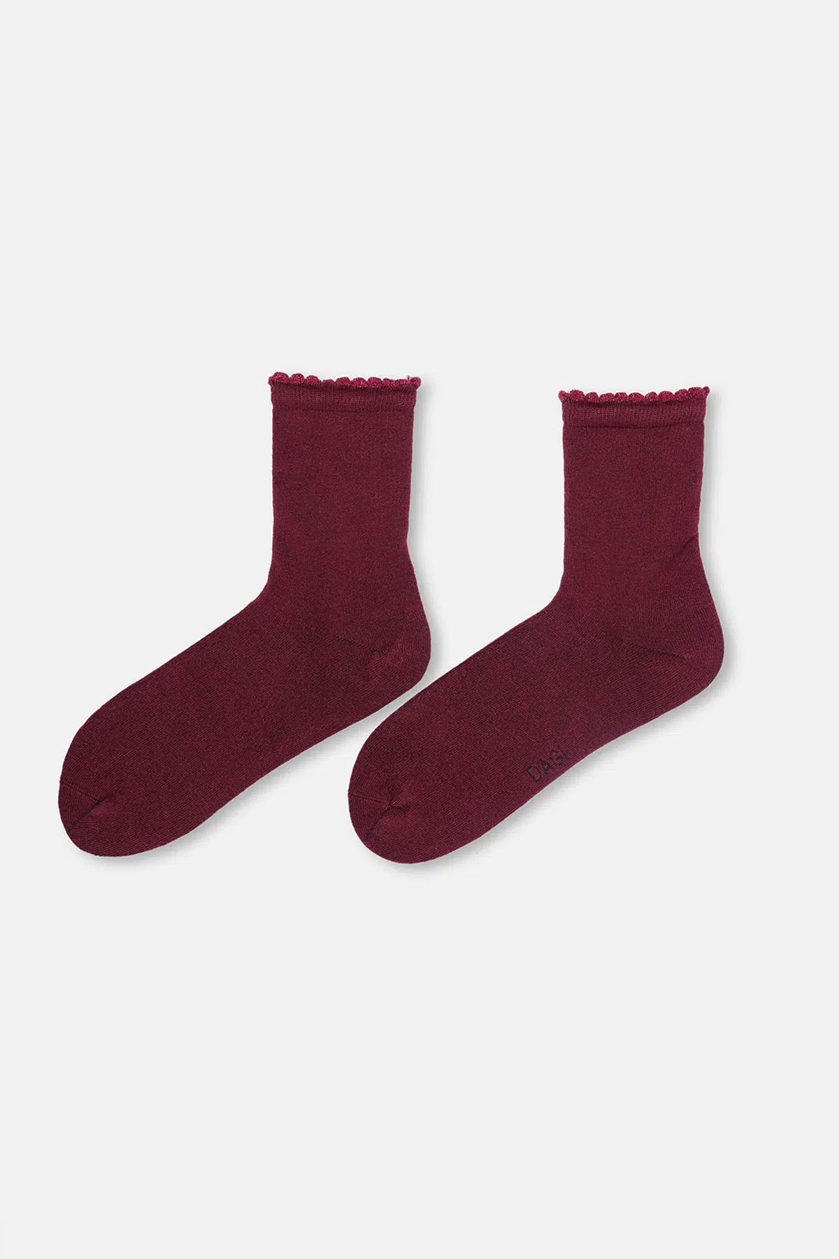 Bordo Kadın Sim Lastikli Bambu Çorap