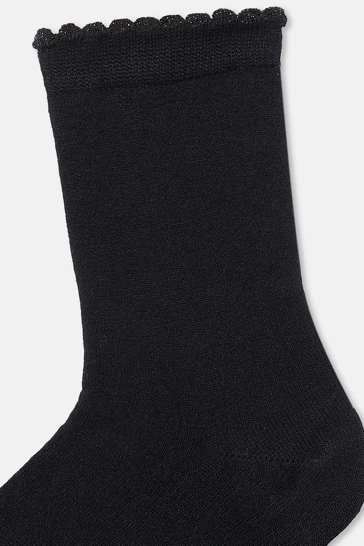 Siyah Kadın Sim Lastikli Bambu Çorap