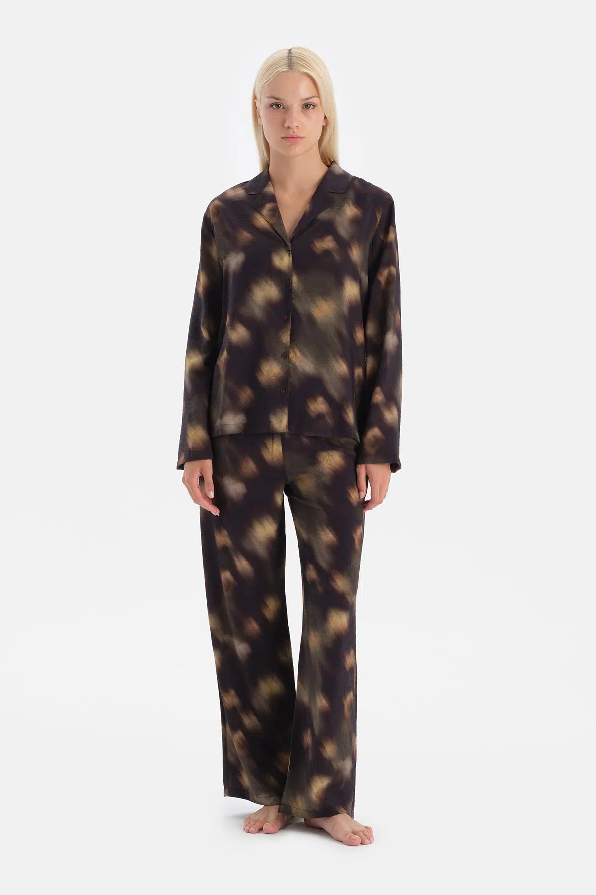 DESENLİ DOKUMA VİSKON GÖMLEK