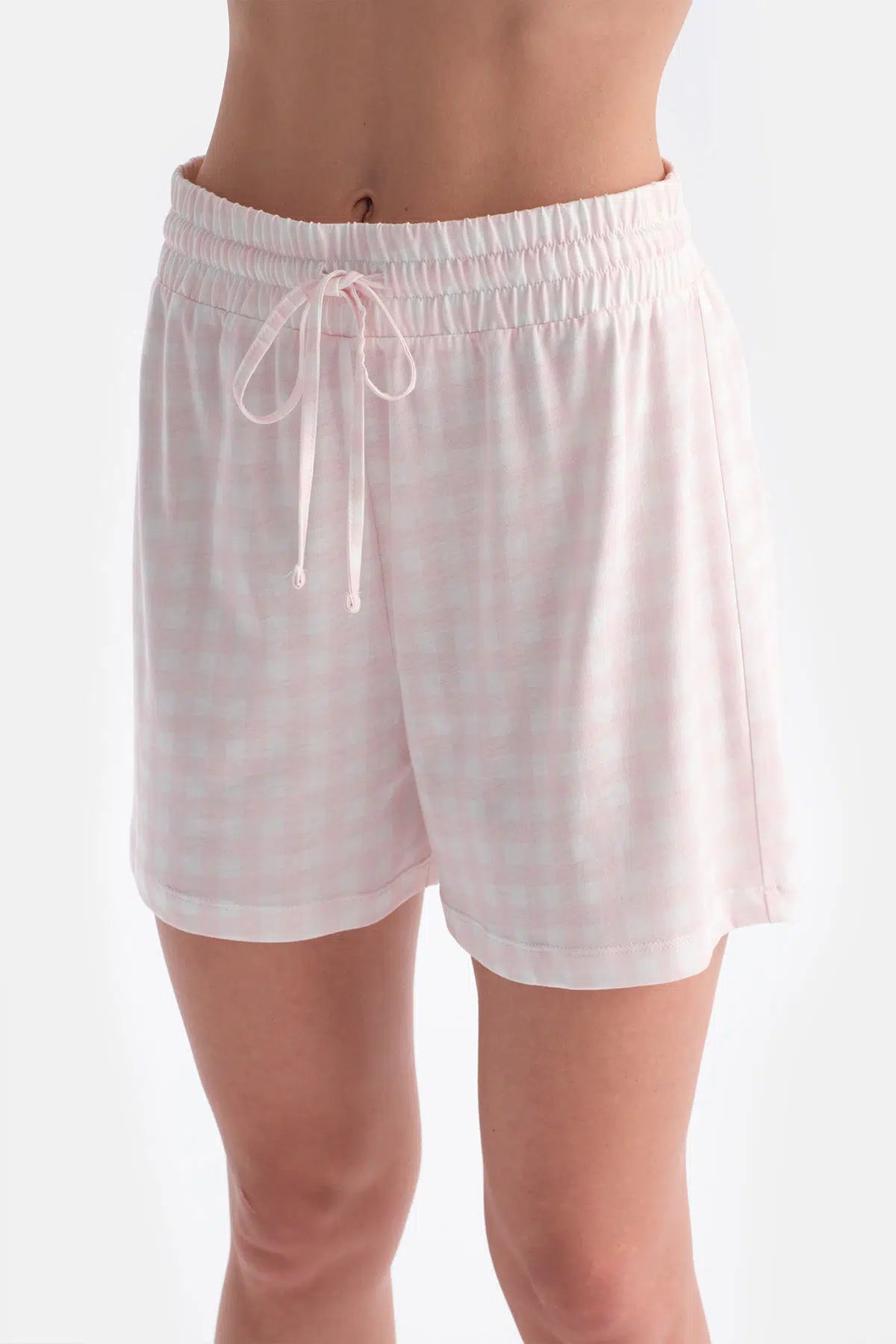 Ekru Baskılı Tişört Şort Takım