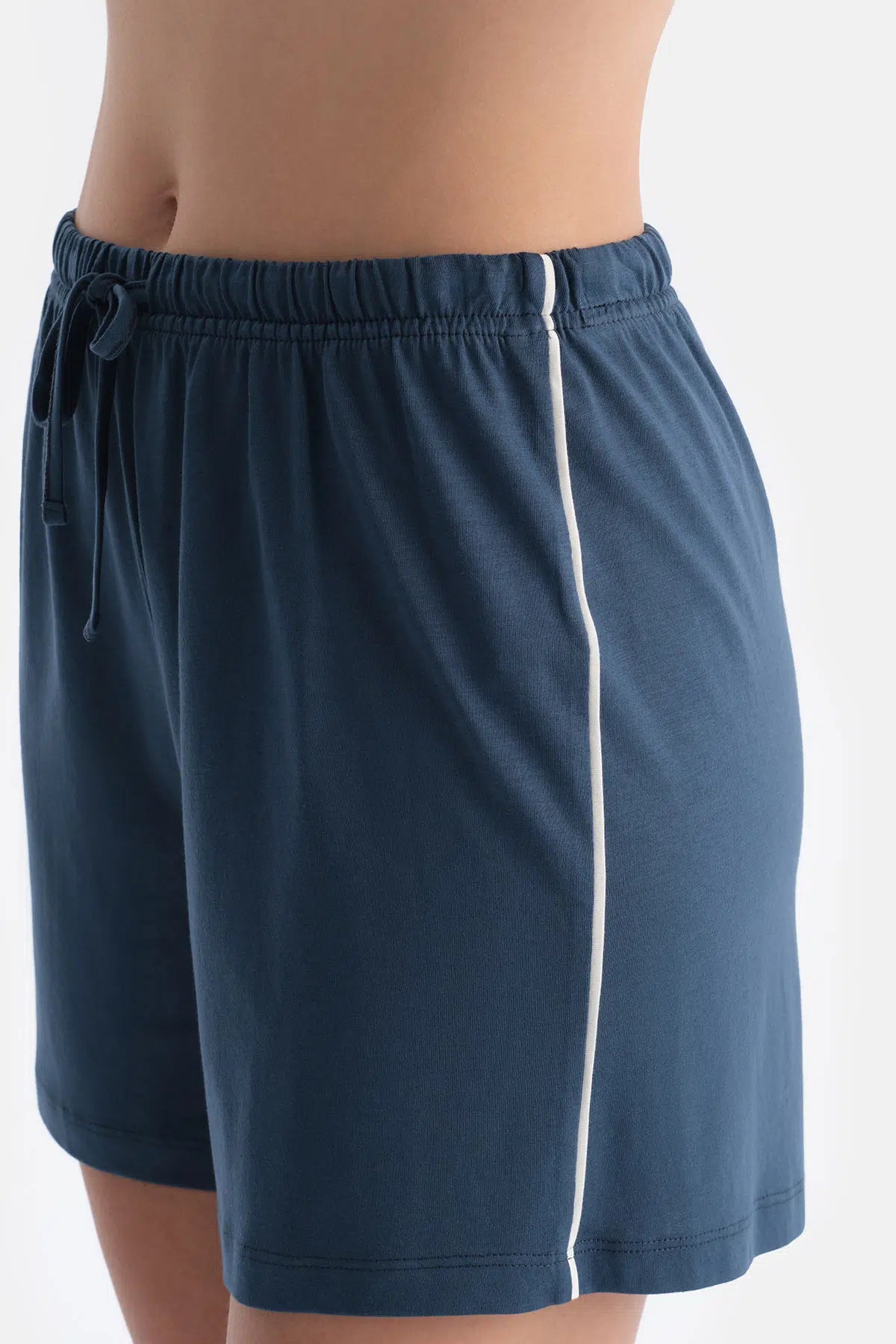 Indigo Kalın Askılı Pamuk Modal Atlet Şort Takım