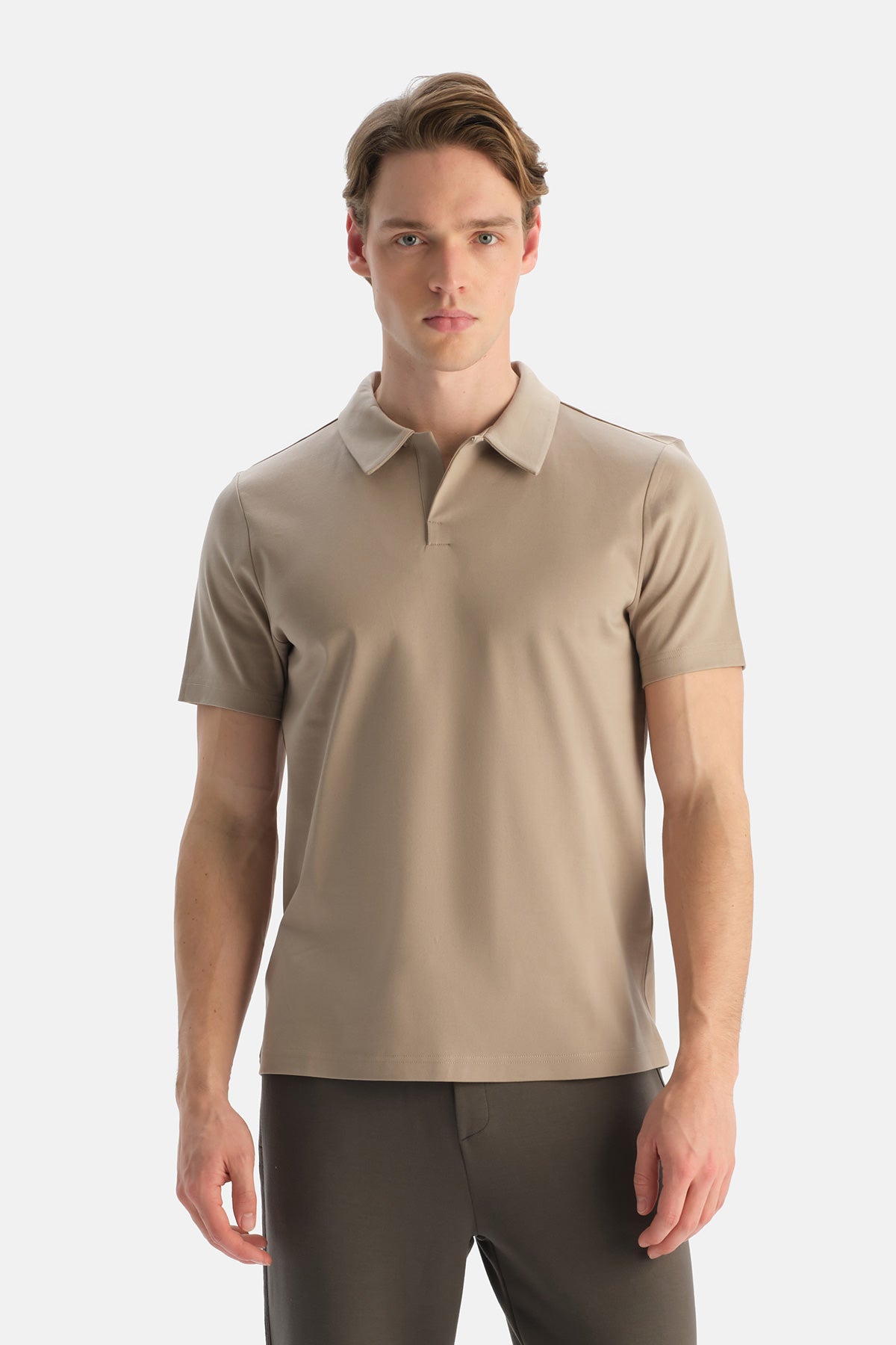 Taş Polo Yaka Kısa Kollu Pamuklu Tişört