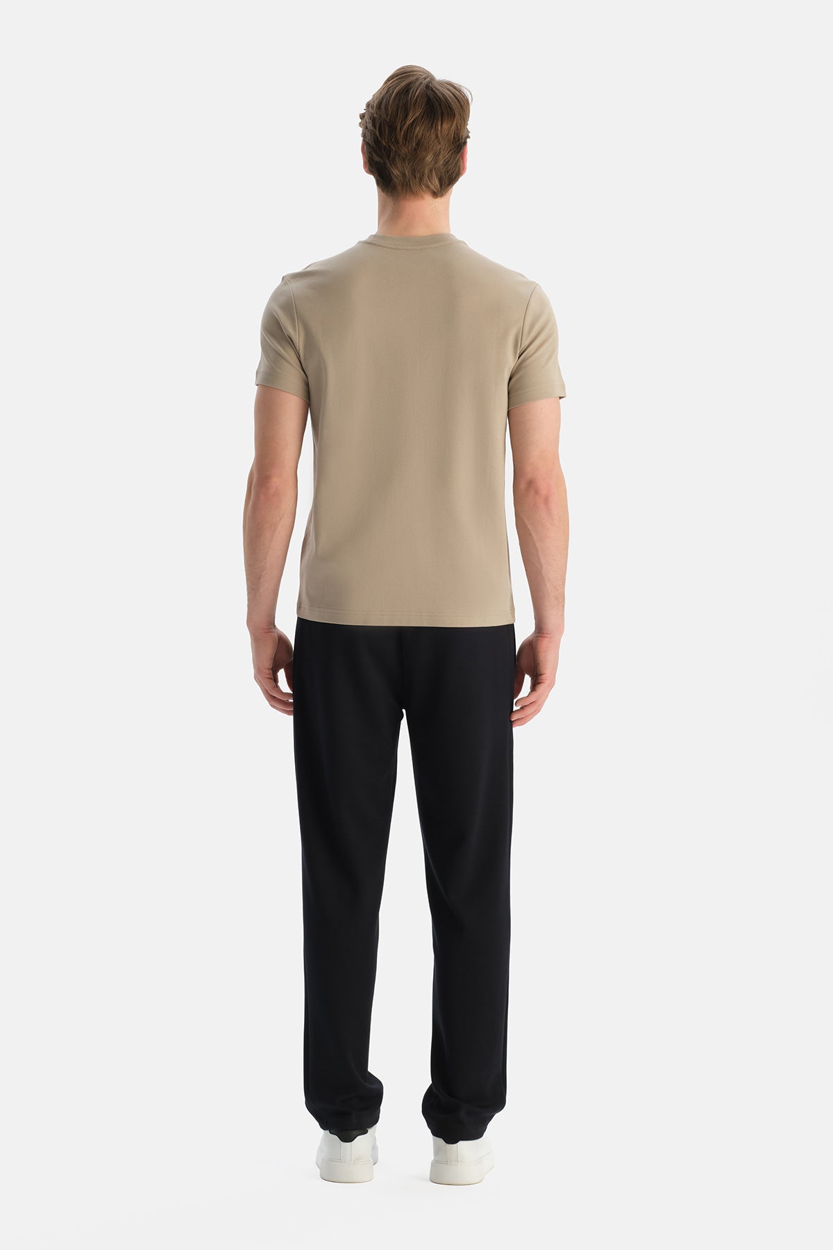 Taş Bisiklet Yaka Pamuklu Basic Tişört