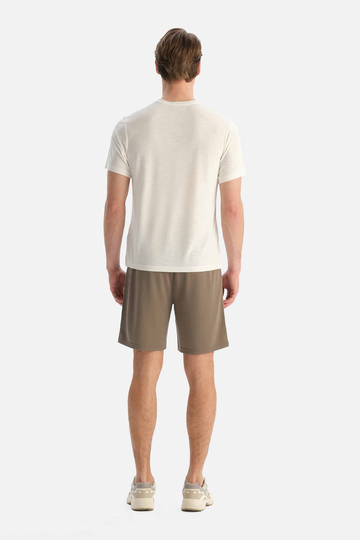 Beyaz Bisiklet Yaka Modal Karışımlı Suprem Tişört