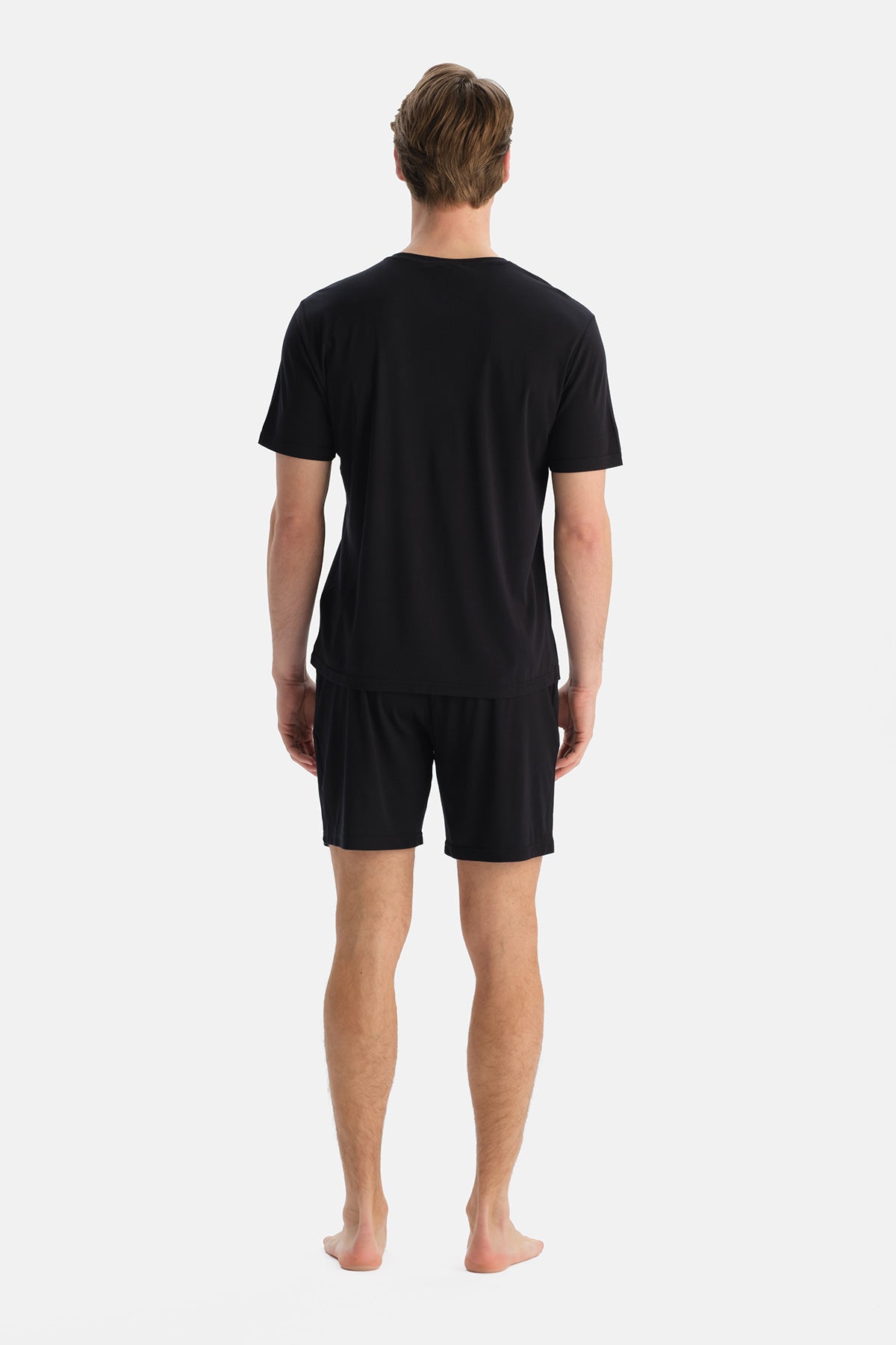 Siyah Kısa Kollu Bisiklet Yaka Cool Touch Tişört