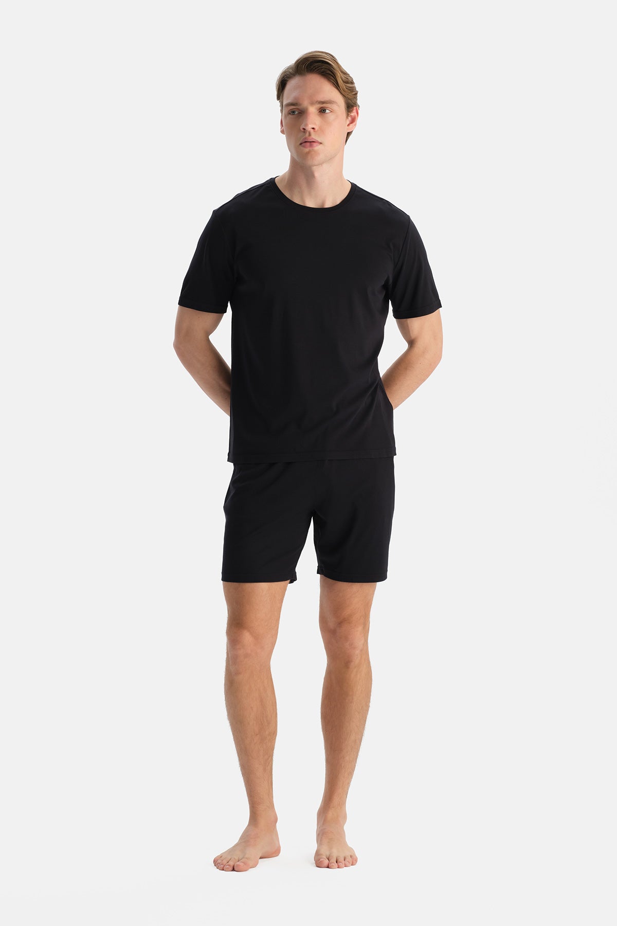 Siyah Kısa Kollu Bisiklet Yaka Cool Touch Tişört