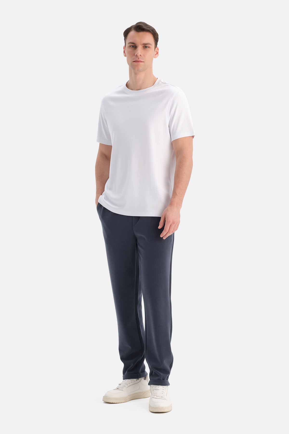 MODAL KARIŞIMLI PAÇA KATLAMALI PANTOLON