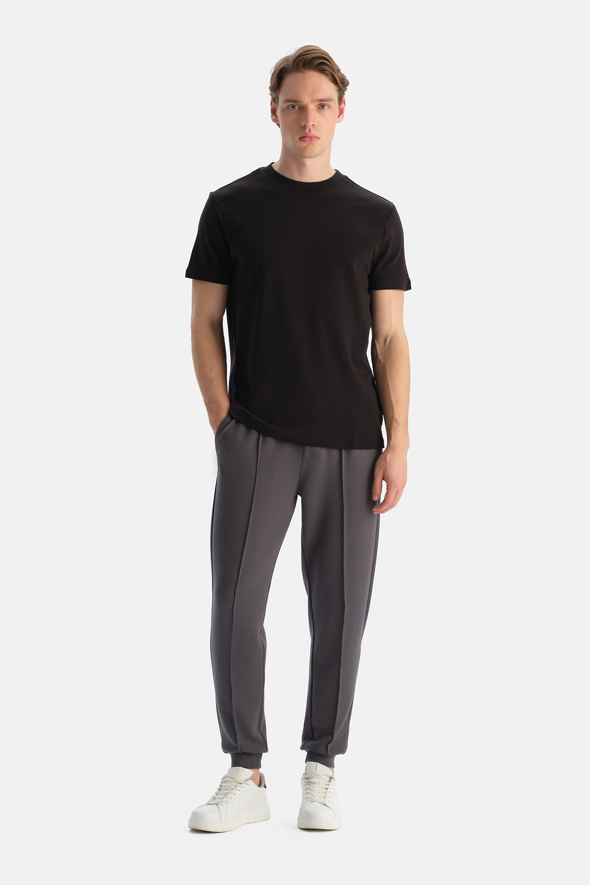 Antrasıt Nervürlü Jogger Pantolon