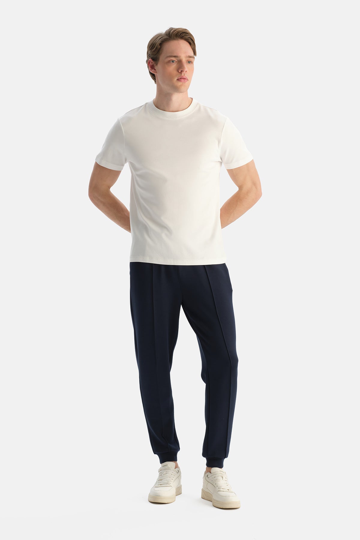 Lacivert Nervürlü Jogger Pantolon