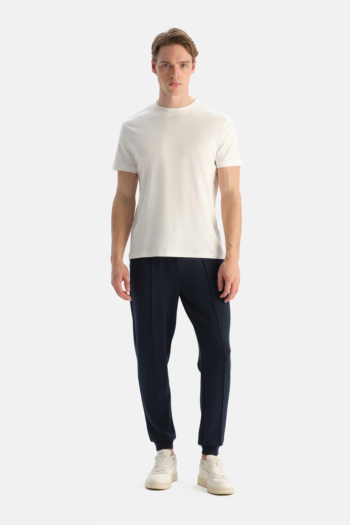 Lacivert Nervürlü Jogger Pantolon