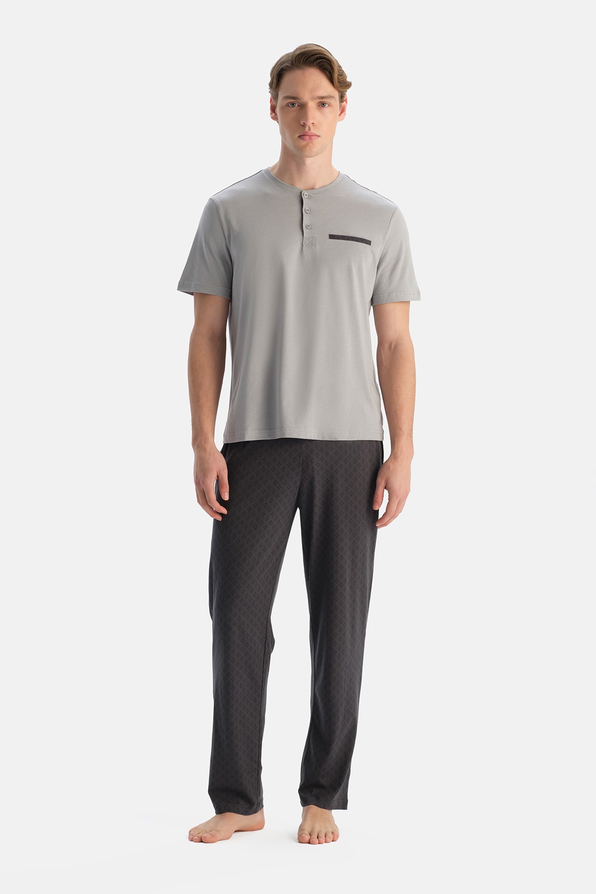 Gri Kısa Kollu Üçlü Takım