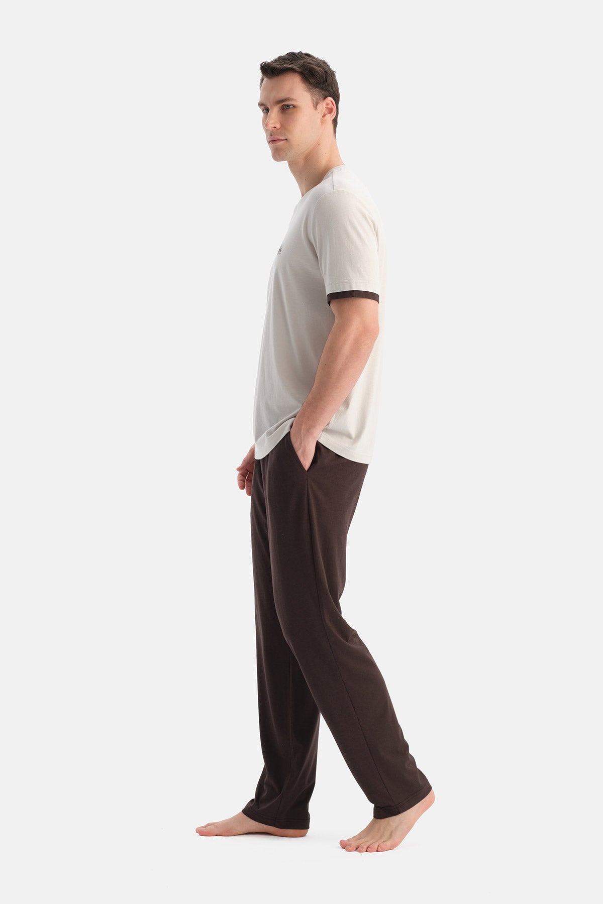 BASKI DETAYLI PAMUK MODAL TİŞÖRT PANTOLON TAKIM