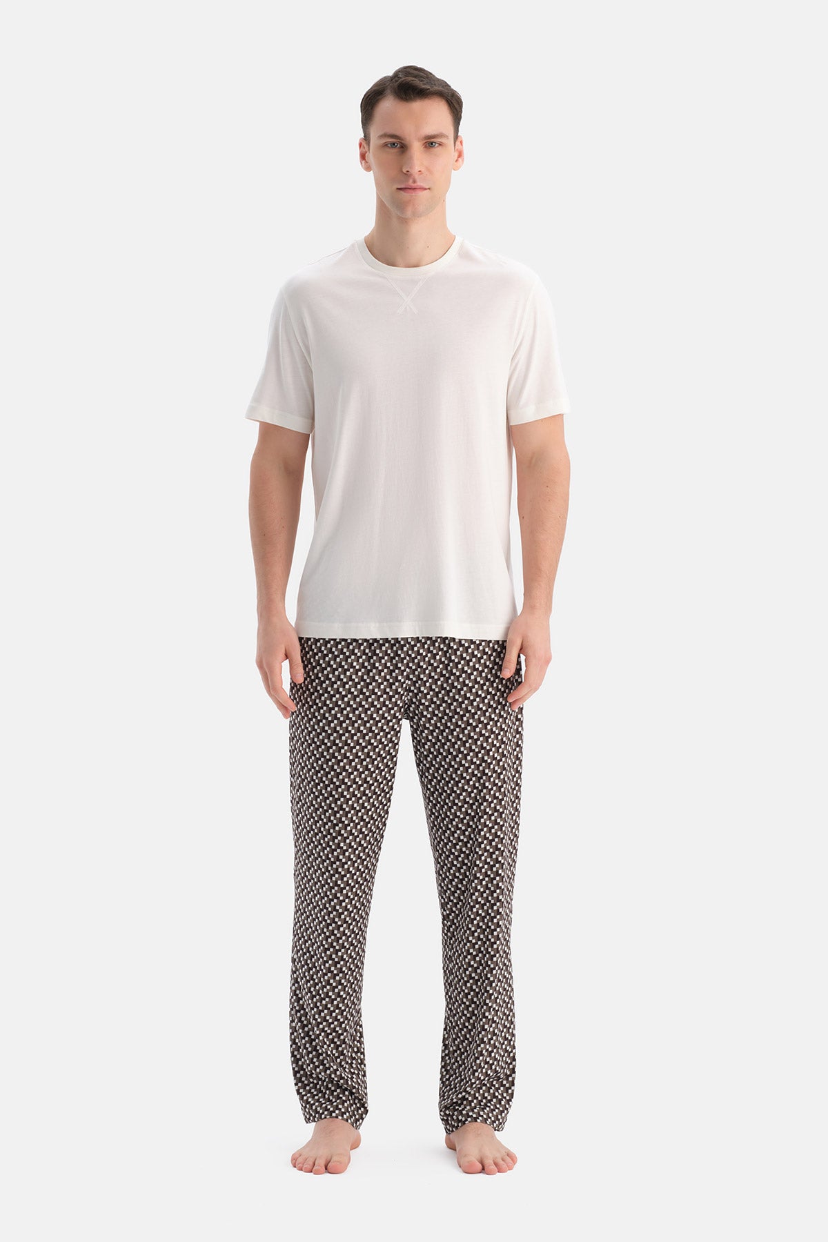 KISA KOLLU PAMUK MODAL TİŞÖRT PANTOLON TAKIM