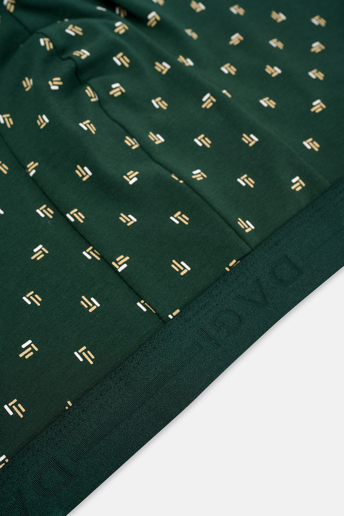 Koyu Yeşil 5210 2'li Desenli Pamuk Boxer