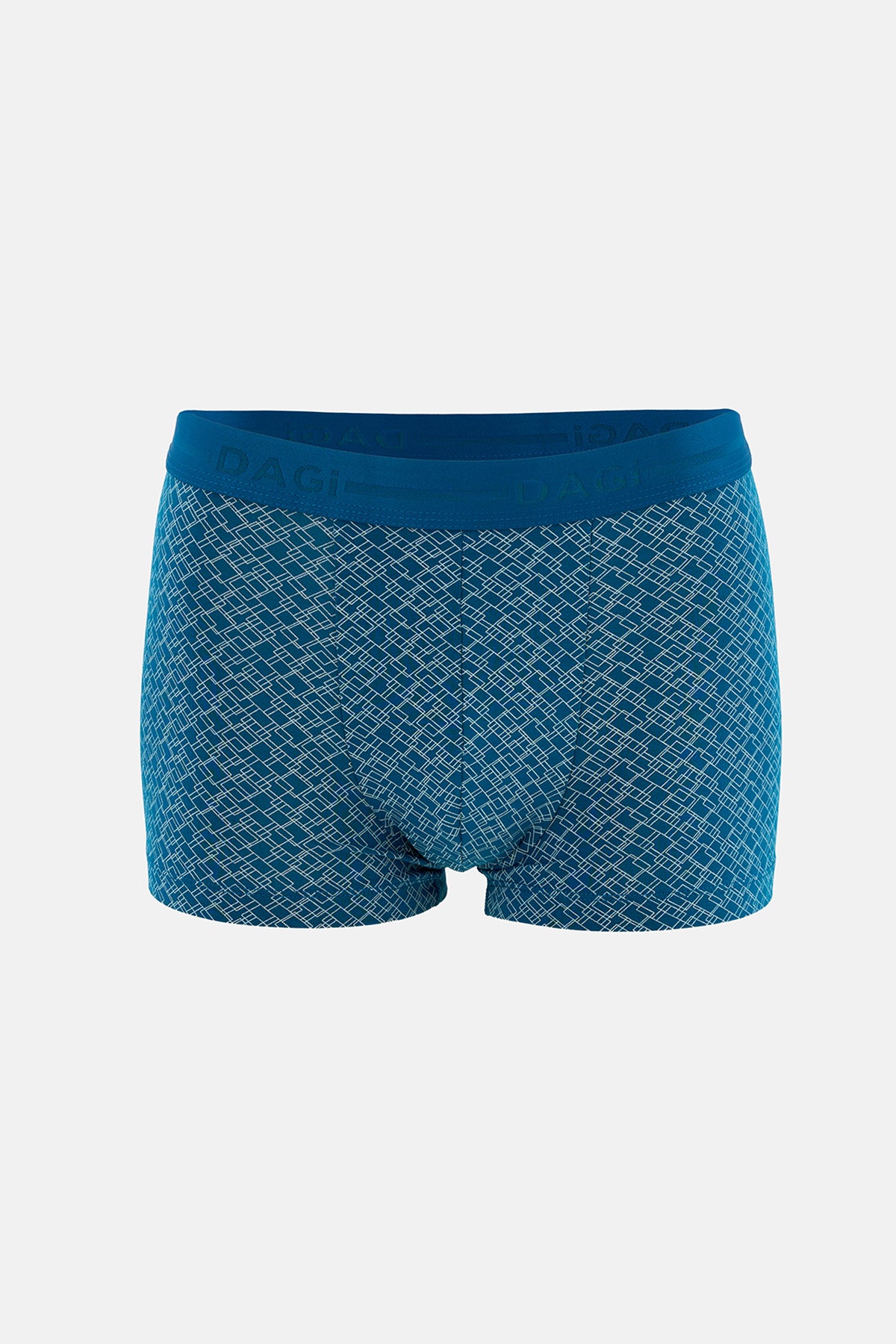 Mavi 2'li Desenli Pamuk Boxer