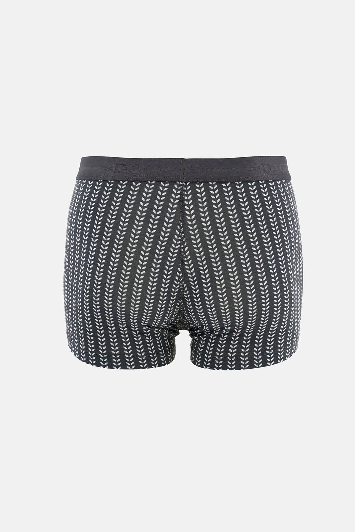 ANTRASİT-GRİ 3'lü Desenli Pamuk Boxer