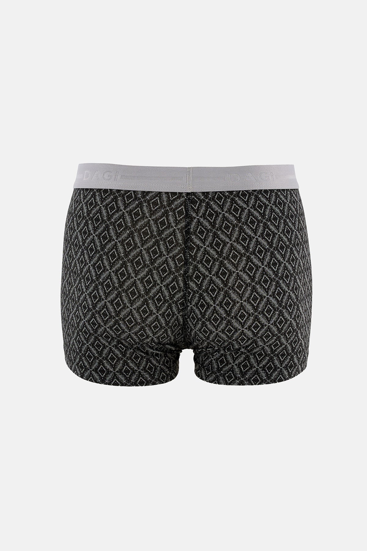 Gri-Lacivert 3'lü Desenli Pamuk Boxer