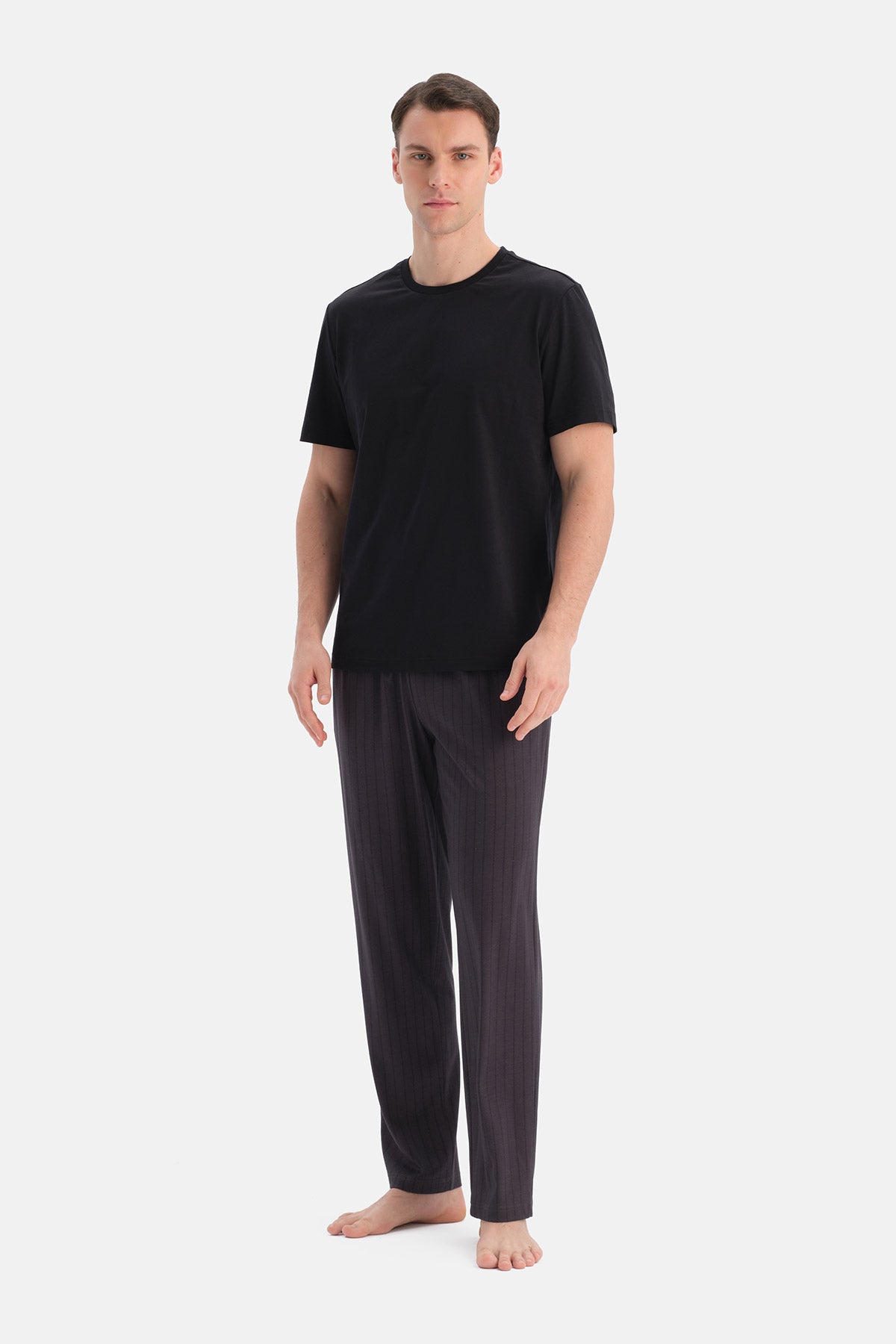 ÇİZGİLİ PAMUK MODAL PANTOLON