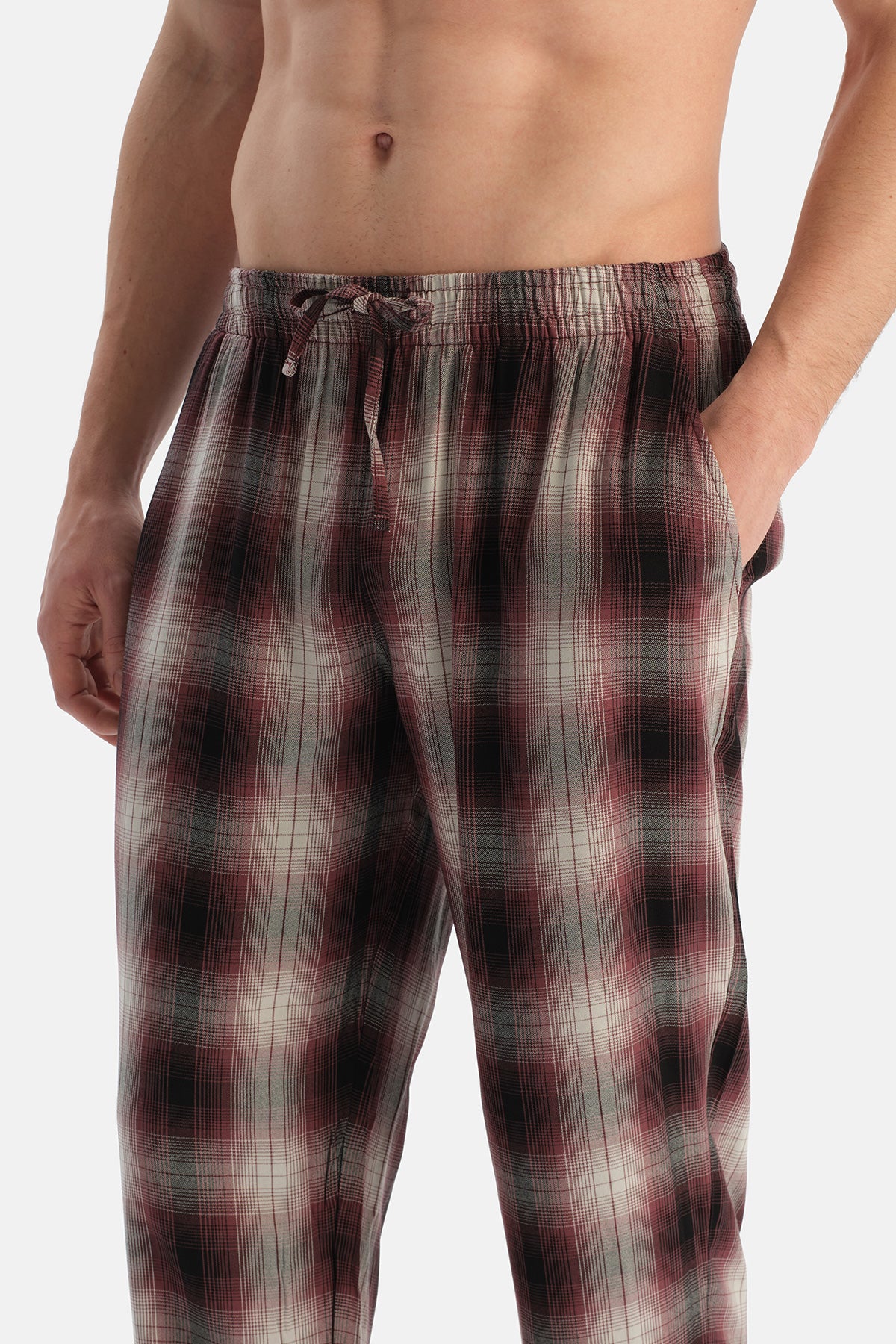 Multicolor Ekoseli Dokuma Pantolon