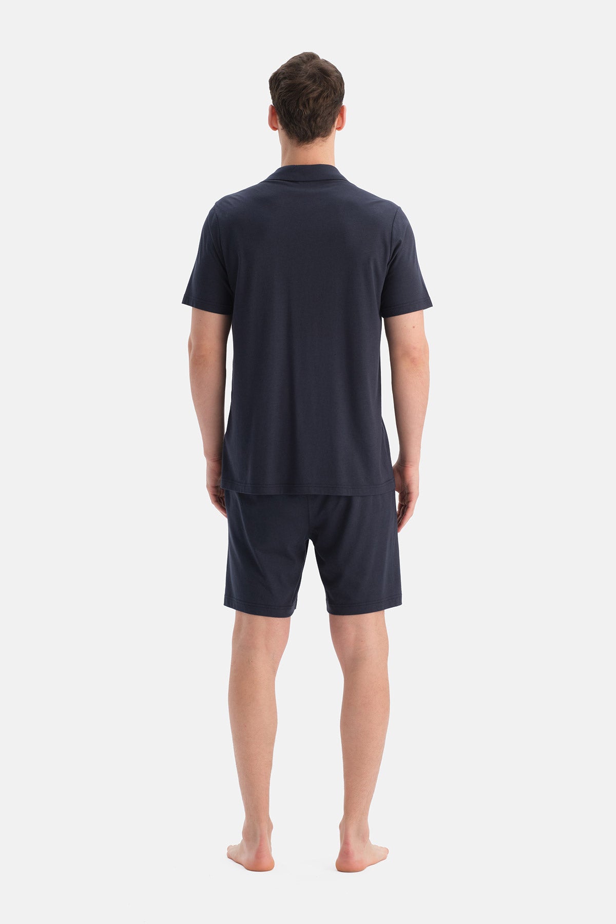 KISA KOLLU PAMUK MODAL GÖMLEK ŞORT TAKIM