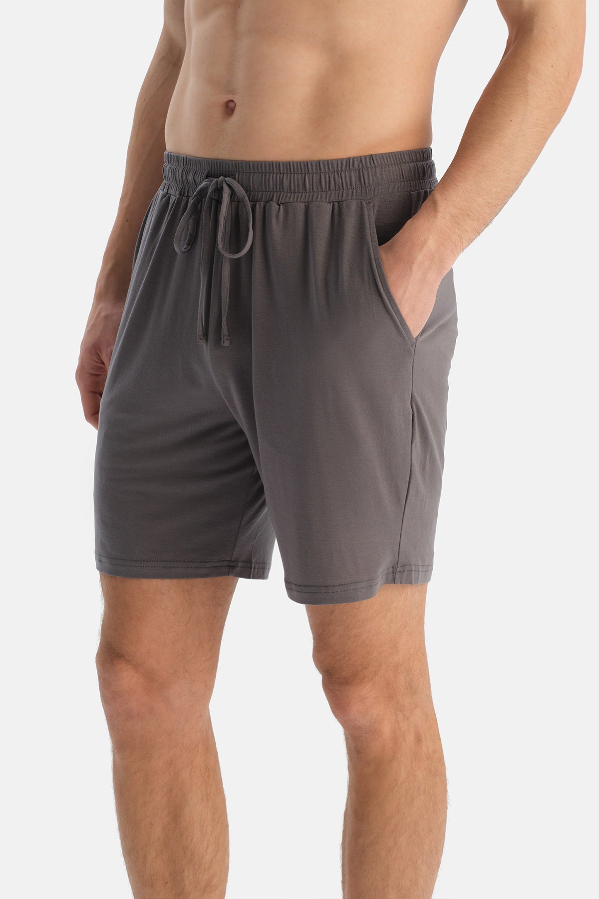 Füme Zarf Dikişli Tişört Şort Takım