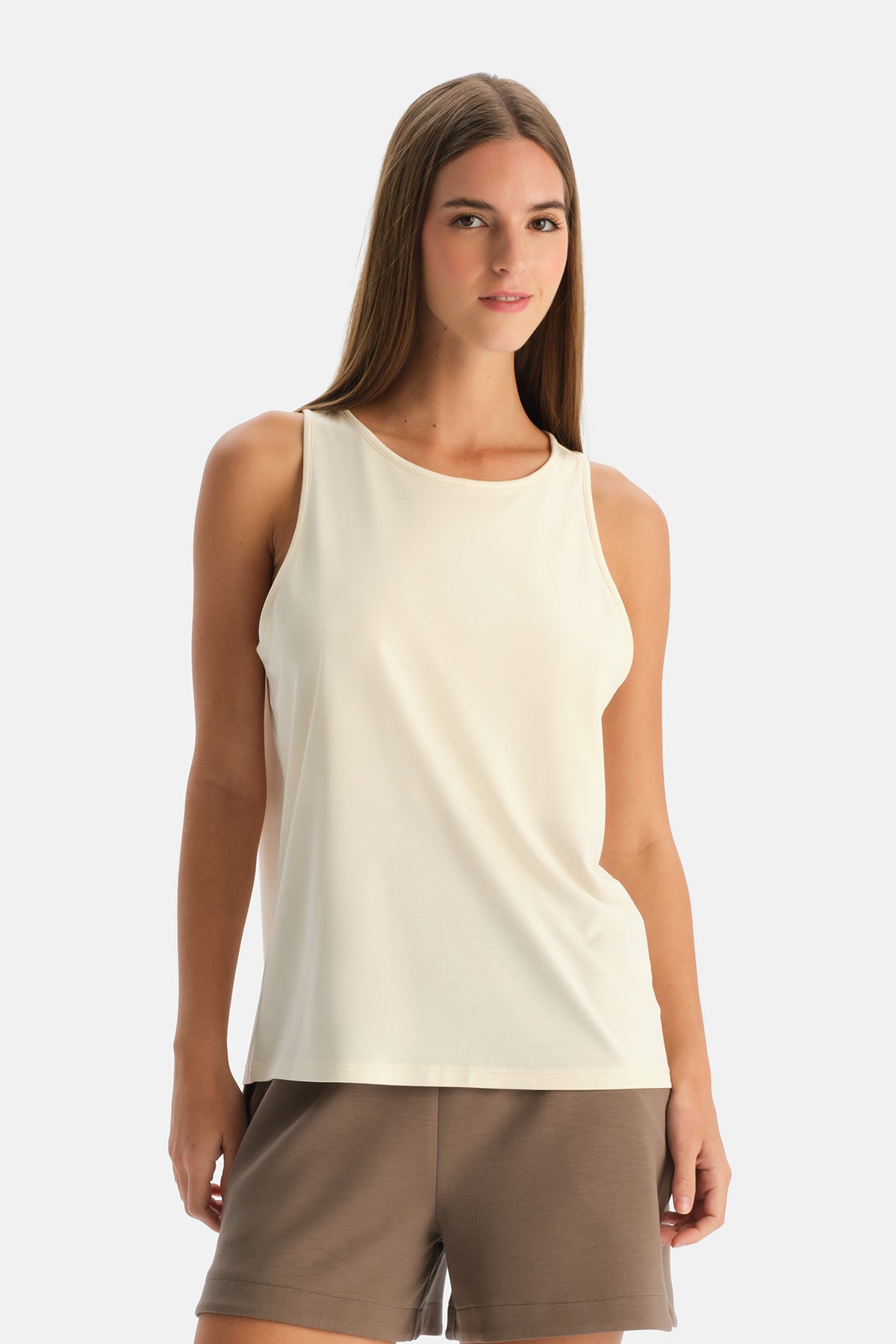 Ekru Basic Polyviskon Atlet